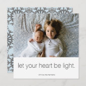 あなたのハートが軽い写真カードがあるようにして下さい シーズンカード (正面/裏面)