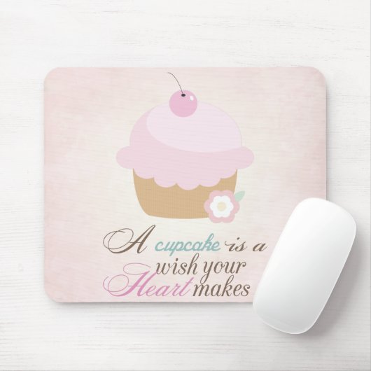 あなたのハートが-カップケーキを作ることを望んで下さい マウスパッド (マウス)