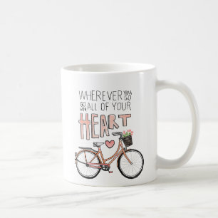 あなたのハートすべて-ヴィンテージの自転車と行って下さい コーヒーマグカップ