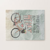 あなたのハートすべて-ヴィンテージの自転車と行って下さい ジグソーパズル (横)