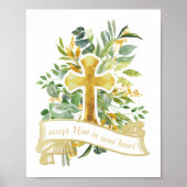 あなたのハートでイエスを受け入れる – Christian Faith ポスター (正面)