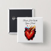 あなたのハートで彼女に手を届ける 缶バッジ (正面&裏面)