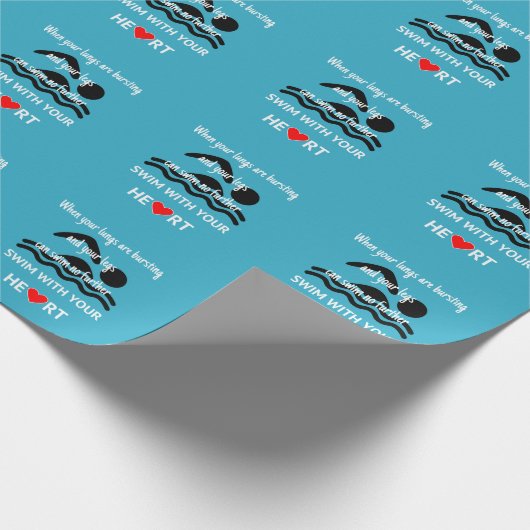 あなたのハートと一緒に泳ぐやる気を起こさせる ラッピングペーパー (角)