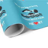 あなたのハートと一緒に泳ぐやる気を起こさせる ラッピングペーパー (ロールコーナー)