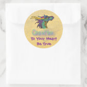 あなたのハートに本当のステッカー ラウンドシール (バッグ)