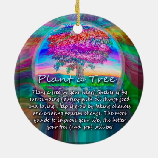 あなたのハートに生命の木を植える セラミックオーナメント (裏面)