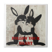 あなたのハートのセラミックタイルを後を追って下さい タイル (正面)