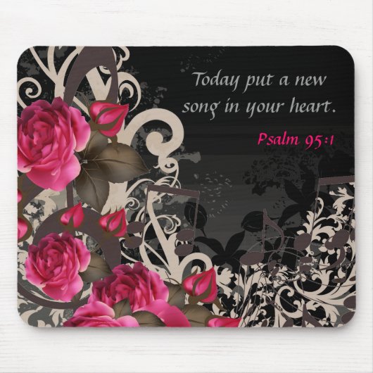 あなたのハートのマウスパッドに新しい歌を置いて下さい マウスパッド (正面)