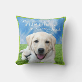 あなたのハートの犬の許可の足のプリント クッション