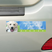 あなたのハートの犬の許可の足のプリント バンパーステッカー (車上)