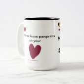 あなたのハートの金(レトリーバーの)許可Pawprints ツートーンマグカップ (正面左)