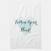 あなたのハートの100%年の綿の台所手タオルを後を追って下さい キッチンタオル (縦)