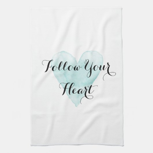 あなたのハートの100%年の綿の台所手タオルを後を追って下さい キッチンタオル (縦)