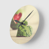 "あなたのハートの"スイカの時計食べて下さい ラウンド壁時計 (傾斜)