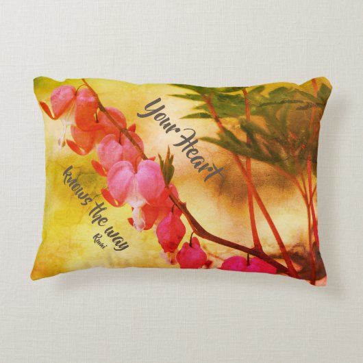 あなたのハートは出血ハートを知っている感動的 アクセントクッション (裏面)