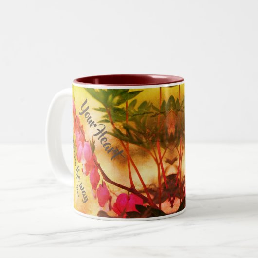 あなたのハートは出血ハートを知っている感動的 ツートーンマグカップ (正面左)