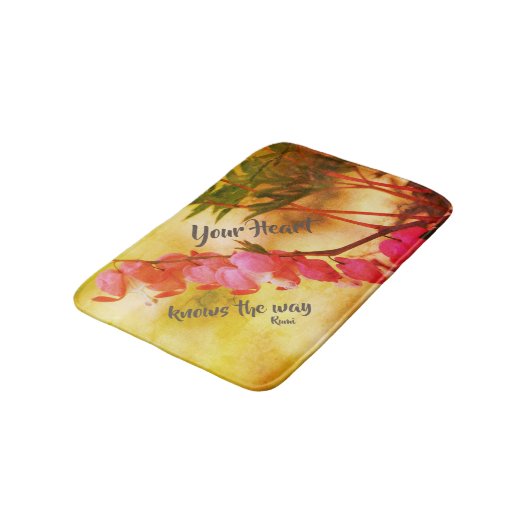 あなたのハートは出血ハートを知っている感動的 バスマット (アングル)