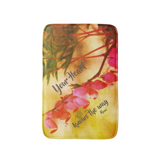 あなたのハートは出血ハートを知っている感動的 バスマット (正面縦)