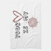 あなたのハートは私のコンパスだ キッチンタオル (縦)