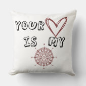 あなたのハートは私のコンパスだ クッション (正面)
