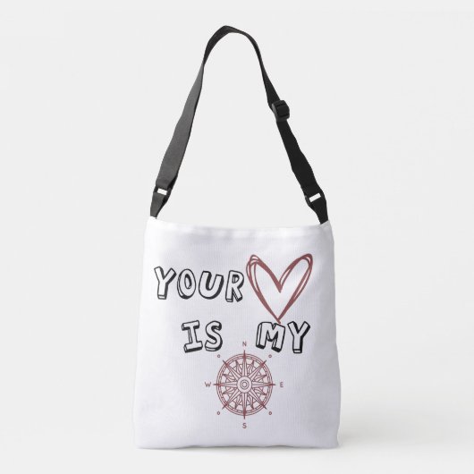 あなたのハートは私のコンパスだ クロスボディバッグ (裏面)