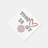 あなたのハートは私のコンパスだ スタンダードカクテルナプキン (角)