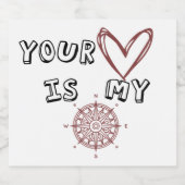 あなたのハートは私のコンパスだ スパークリングワインラベル (シングルラベル)