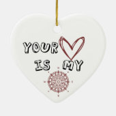 あなたのハートは私のコンパスだ セラミックオーナメント (裏面)