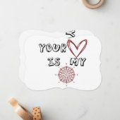 あなたのハートは私のコンパスだ ノートカード (正面/裏面インサイチュ)