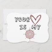 あなたのハートは私のコンパスだ ノートカード (正面)