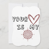 あなたのハートは私のコンパスだ ノートカード (裏面)