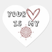 あなたのハートは私のコンパスだ ハートシール (正面)