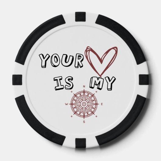 あなたのハートは私のコンパスだ ポーカーチップ (正面)