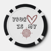 あなたのハートは私のコンパスだ ポーカーチップ (裏面)