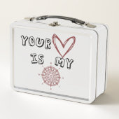 あなたのハートは私のコンパスだ メタルランチボックス (正面)