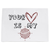 あなたのハートは私のコンパスだ ラージペーパーバッグ (正面)