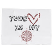 あなたのハートは私のコンパスだ ラージペーパーバッグ (裏面)