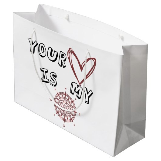あなたのハートは私のコンパスだ ラージペーパーバッグ (裏面アングル)