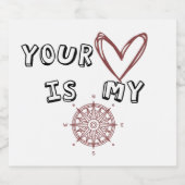 あなたのハートは私のコンパスだ リキュールボトルラベル (シングルラベル)