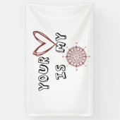 あなたのハートは私のコンパスだ 横断幕 (縦)