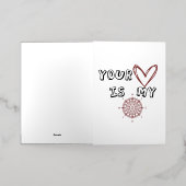 あなたのハートは私のコンパスだ 箔グリーティングカード (外側レイダウン)