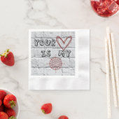 あなたのハートは私のコンパスだ 縁ありカクテルナプキン (インサイチュ)