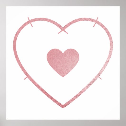 あなたのハートは私のハート赤面ピンクフォイル ポスター (正面)
