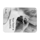 「あなたのハートは美しい」ブラック/ホワイトマグネット マグネット (横)