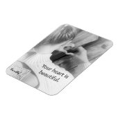 「あなたのハートは美しい」ブラック/ホワイトマグネット マグネット (左側)