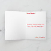 あなたのハートよりよい場所がありません(赤い) シーズンカード (内部)