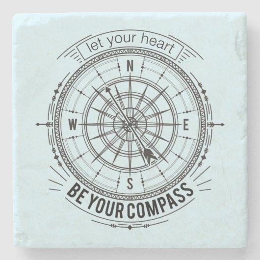 あなたのハートをコンパスにする ストーンコースター (正面)