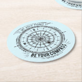 あなたのハートをコンパスにする ラウンドペーパーコースター (アングル)