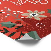 あなたのハートをライトポインセチアの葉のポスターにする ポスター (角)