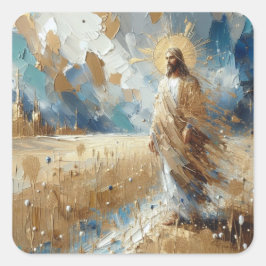 あなたのハートを困らせるな – Jesus Series Art スクエアシール